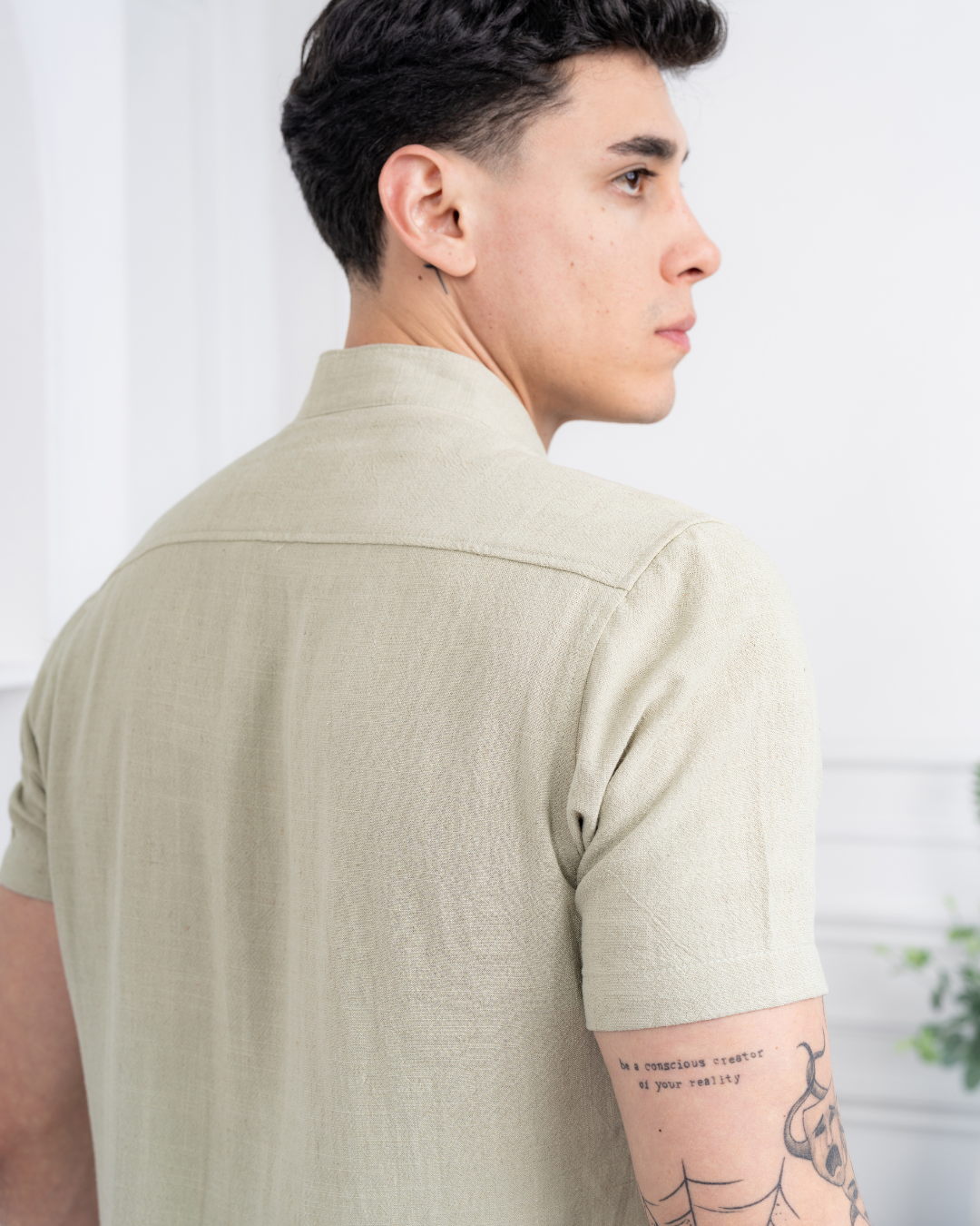 Camisa de Lino – Cuello Neru