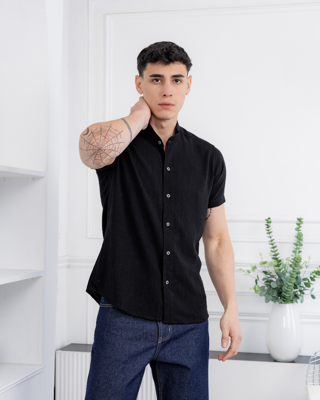 Camisa de Lino – Cuello Neru