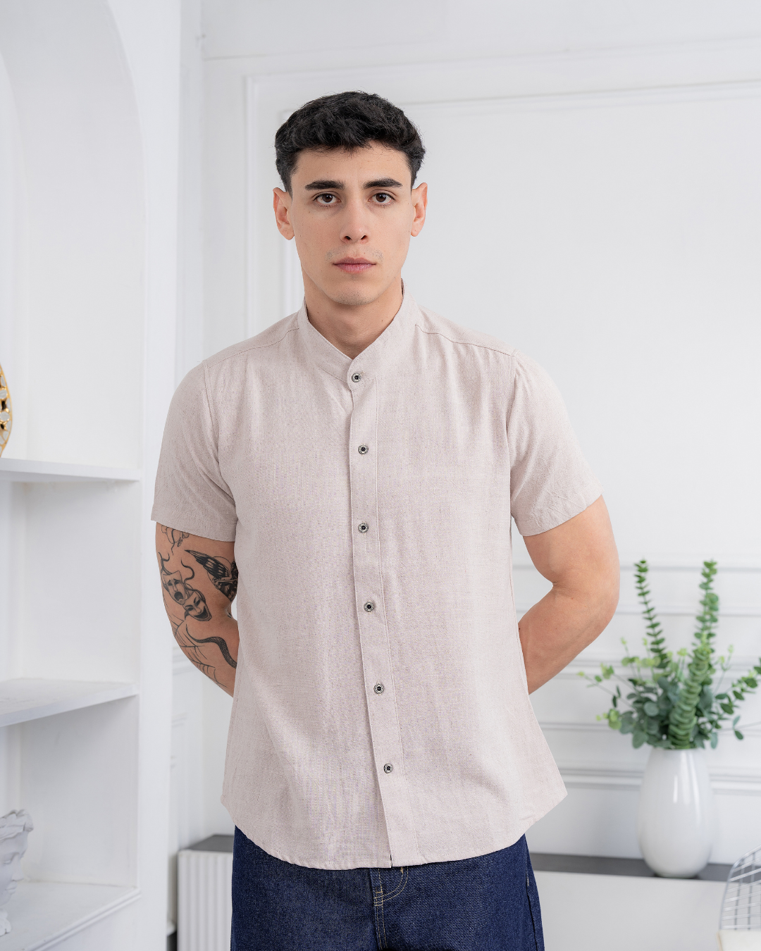 Camisa de Lino – Cuello Neru