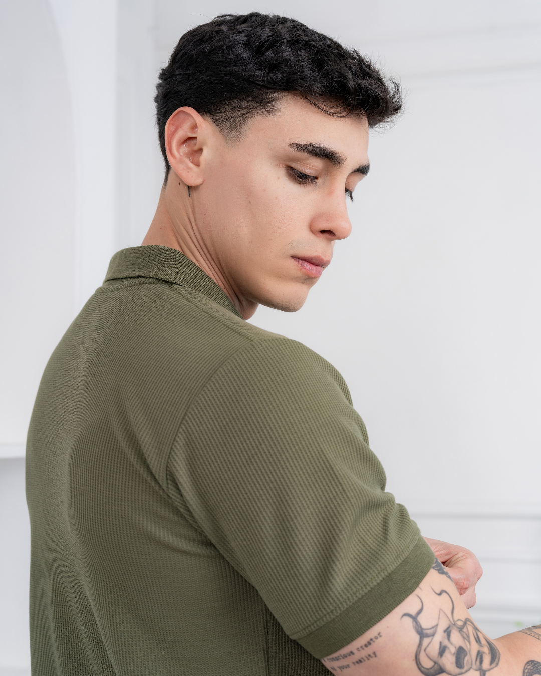 Polo Camisero Paris - Tela Waffle