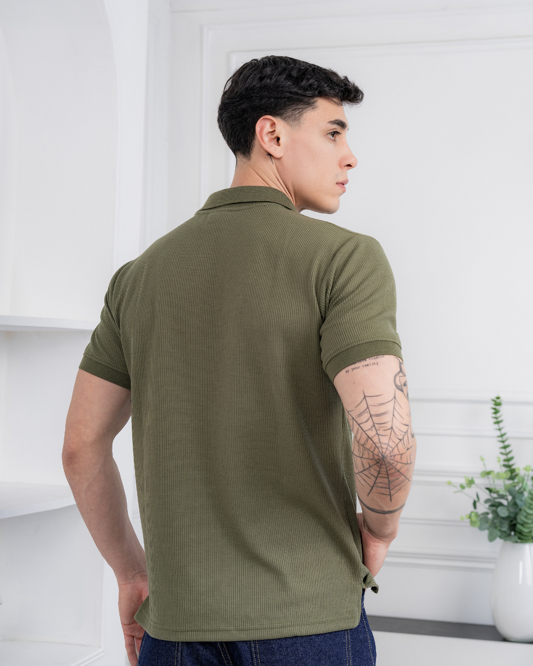 Polo Camisero Paris - Tela Waffle