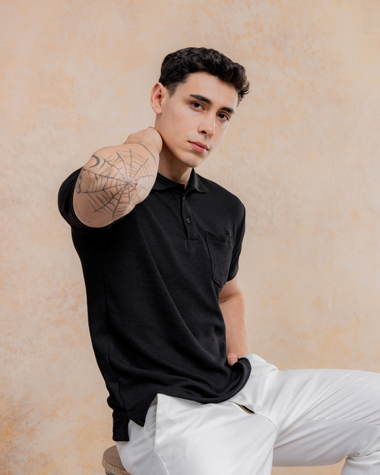 Polo Camisero Paris - Tela Waffle