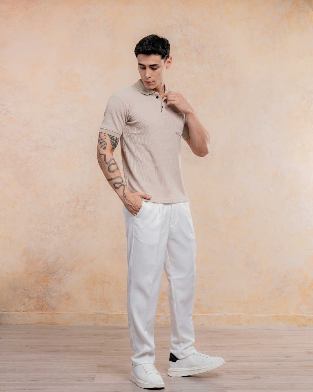 Polo Camisero Paris - Tela Waffle
