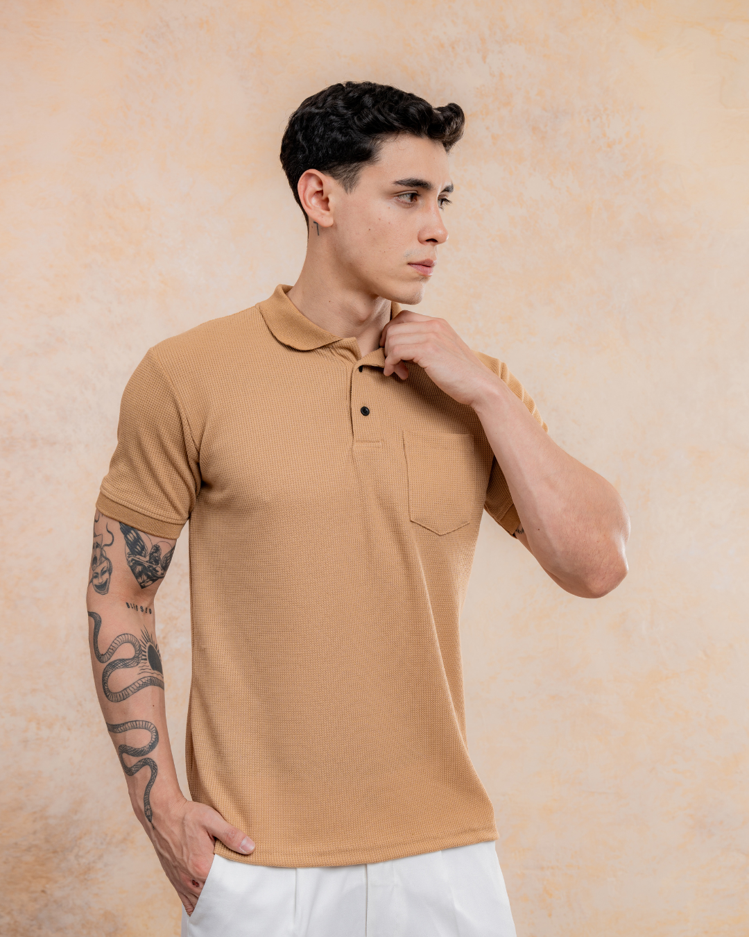 Polo Camisero Paris - Tela Waffle