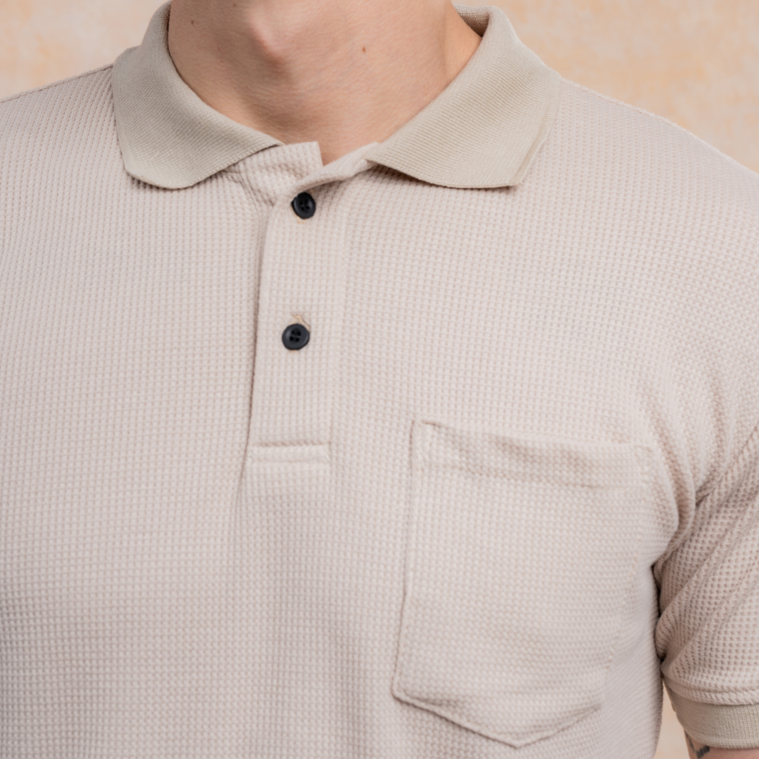 Polo Camisero Paris - Tela Waffle