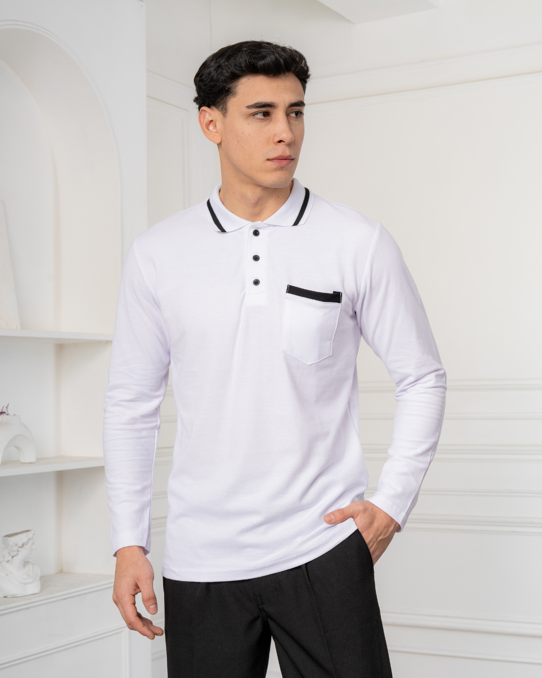 Polo Camisero - Titanio – Algodón Piqué