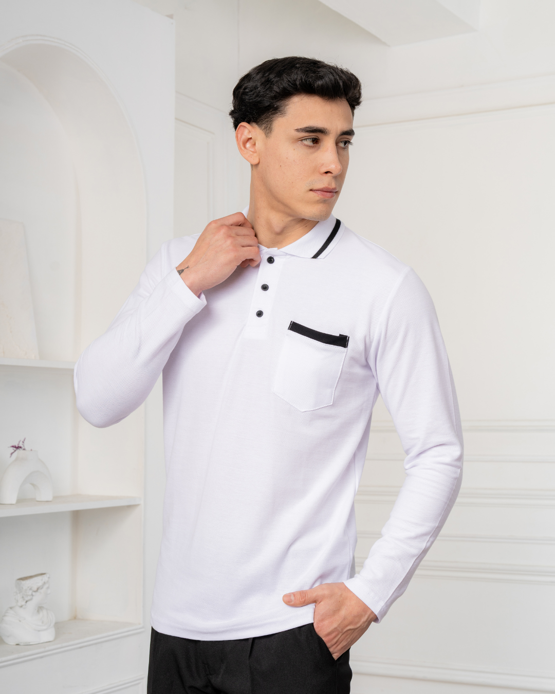 Polo Camisero - Titanio – Algodón Piqué