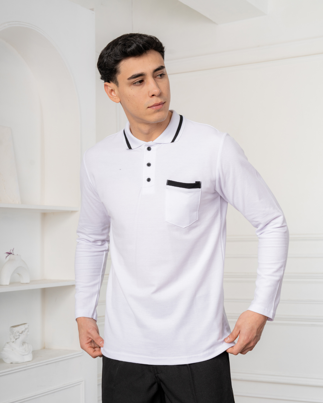 Polo Camisero - Titanio – Algodón Piqué