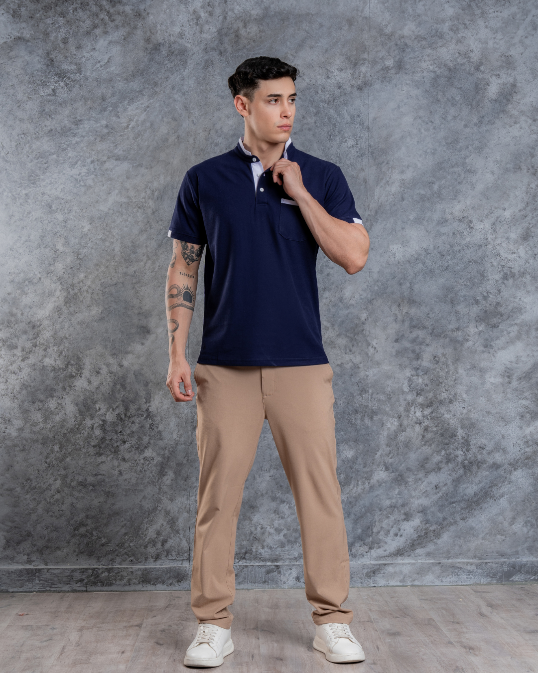 Polo Cuello Neru + Algodón Piqué