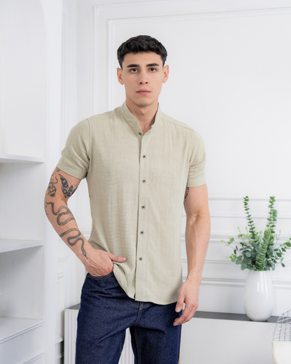 Camisa de Lino – Cuello Neru