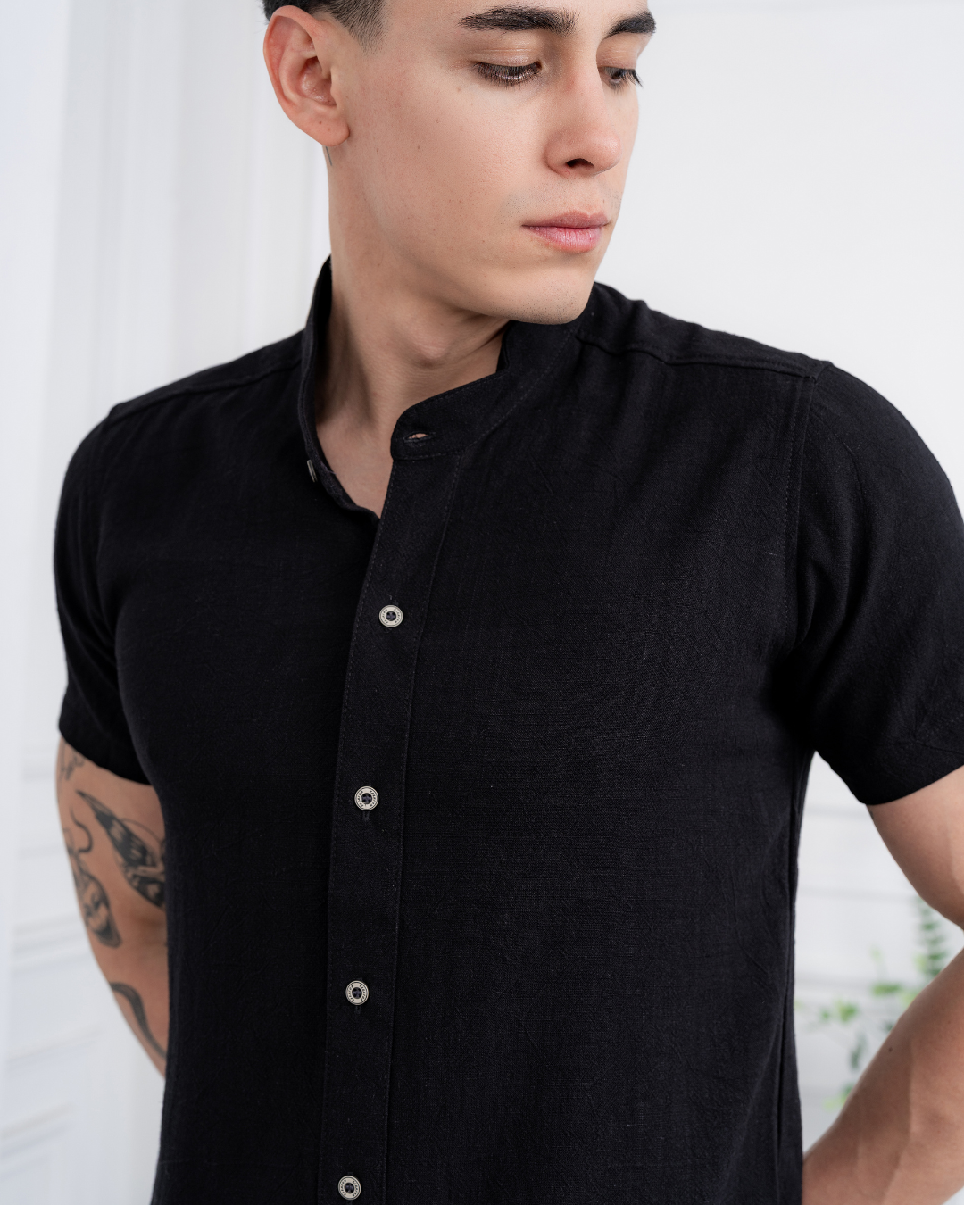 Camisa de Lino – Cuello Neru