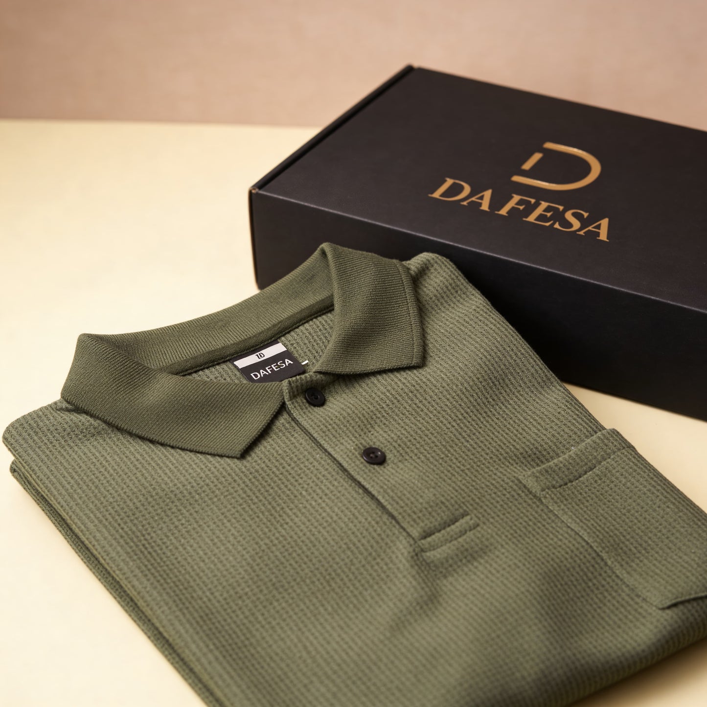 Camisero - Waffle - Verde olivo